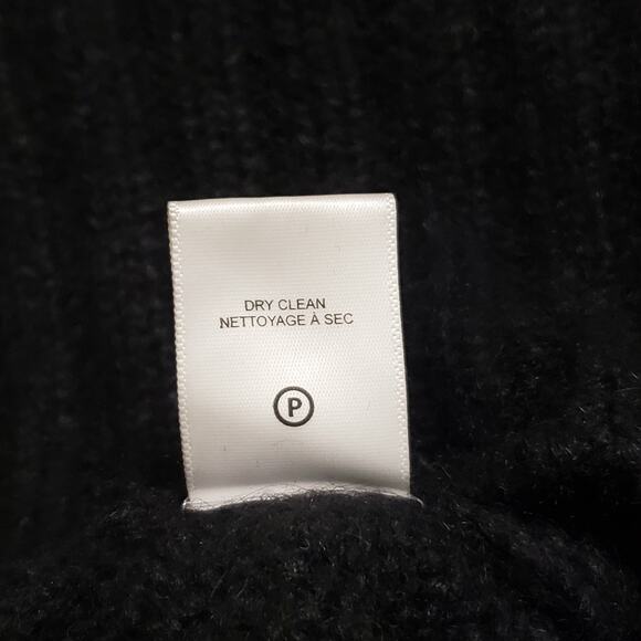 A.L.C. Tracey Fair Isle Sweater Oversized Alpaca Turtleneck Blk Bordeaux Sz Med - Picture 9 of 13